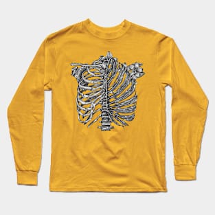 Skeleton Rib Tropical Long Sleeve T-Shirt